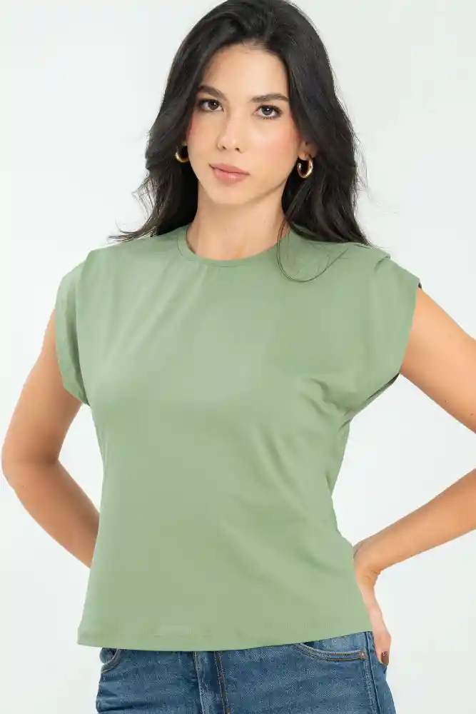 Top Mucura Color Verde Salvia Talla L