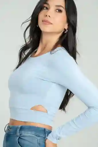 Crop Top Hideat Color Azul Claro Talla M