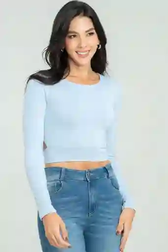Crop Top Hideat Color Azul Claro Talla S