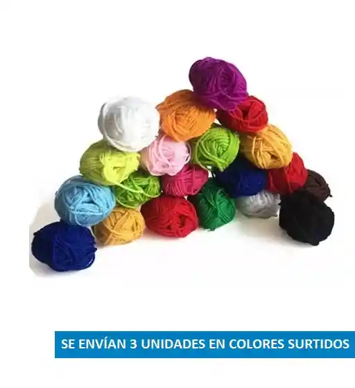 Lana Escolar X 3 Unidades 18 Gramos Colores Surtidos