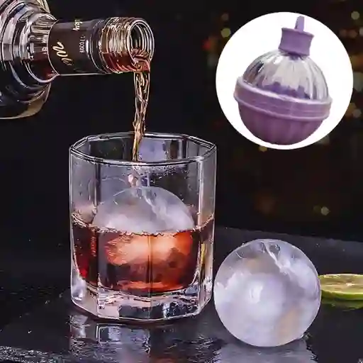 3x Moldes De Bola De Hielo Ara Whisky, Cóctel Y Café