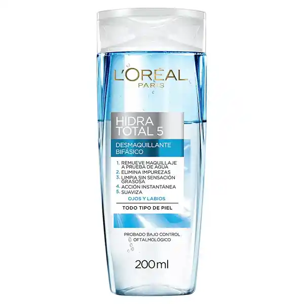Desmaquillante Bifásico Loreal Paris Hidratotal 5 200ml