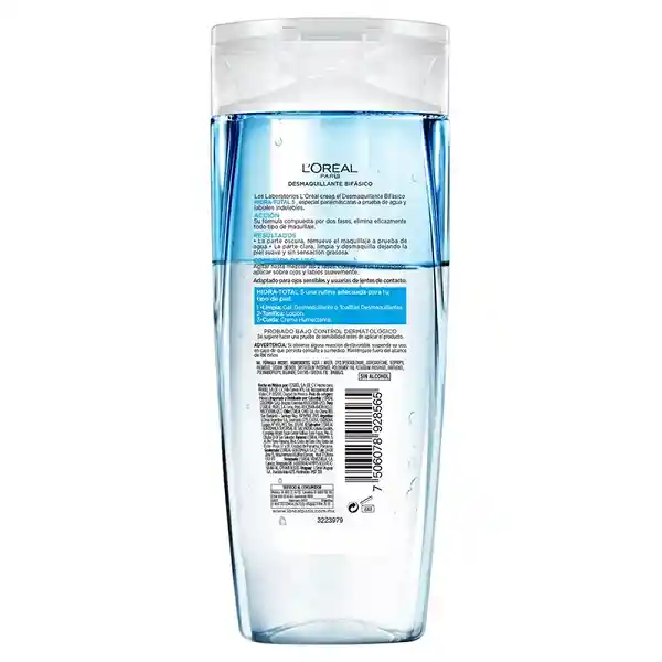 Desmaquillante Bifásico Loreal Paris Hidratotal 5 200ml