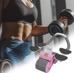 Rueda Abdominal Doble Con Rebote Automático Temporizador 4 Soportes