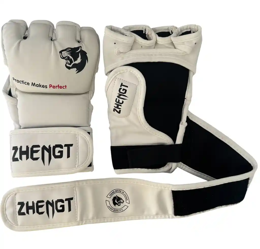 Guantes Mma Ztty Ufc Artes Marciales Muay Thai Box -8004181/ Blanco