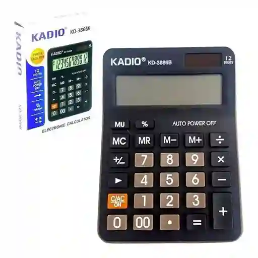 Calculadora Kadio Kd-3866b 12 Dígitos