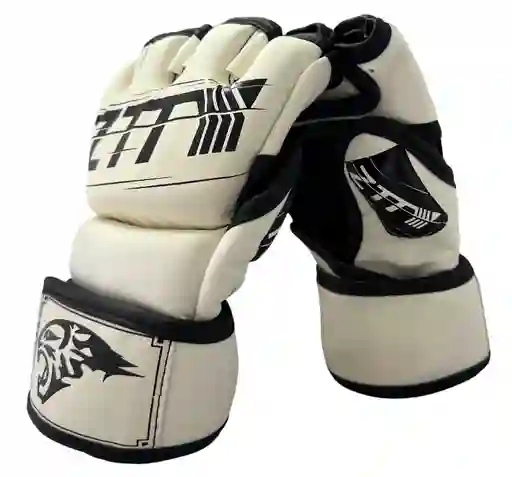 Guantes Mma Ztty Ufc Artes Marciales Muay Thai Box -8004181/ Blanco-negro Talla: L