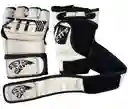 Guantes Mma Ztty Ufc Artes Marciales Muay Thai Box -8004181/ Blanco-negro Talla: L