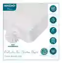 Combo Protector De Colchón Antifluido + Cobija Térmica Ovejera Doble Faz 180 X 240 Azul