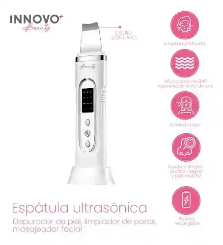 Combo Espátula Extractora Espinillas Limpieza Ultrasónica + 2 Bandas Diadema Cabello