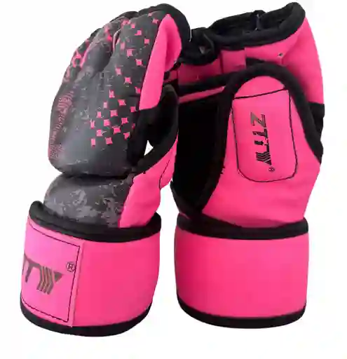 Guantes Mma Ztty Ufc Artes Marciales Muay Thai Box -8004181/ Gris-rosado