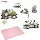 Combo Organizador X5 Piezas De Baño Esquinero + Obsequio Tapete De Baño Peluche Antideslizante