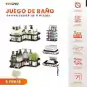 Combo Organizador X5 Piezas De Baño Esquinero + Obsequio Tapete De Baño Peluche Antideslizante