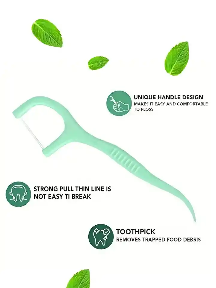 100 Hilo Dental Seda Dientes Flosser Palillos Limpieza Bucal