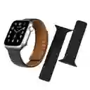 Manilla Correa De Silicona Para Reloj Inteligente Smart Watch 42 Mm Imantada Doble Faz Negro Café