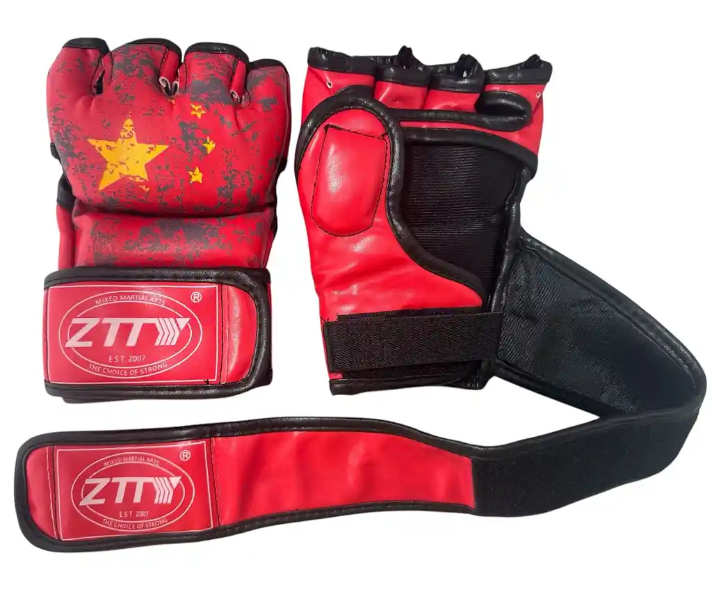 Guantes Mma Ztty Ufc Artes Marciales Muay Thai Box -8004181/ Rojo