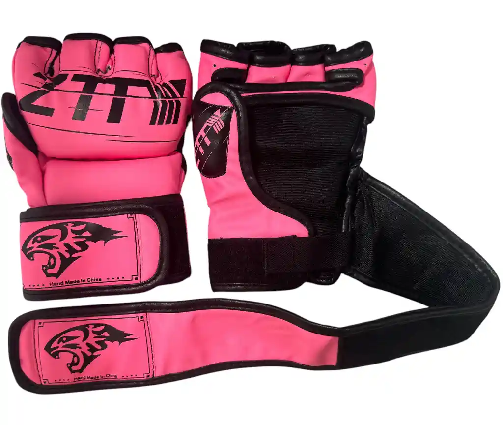 Guantes Mma Ztty Ufc Artes Marciales Muay Thai Box -8004181/ Rosado-negro