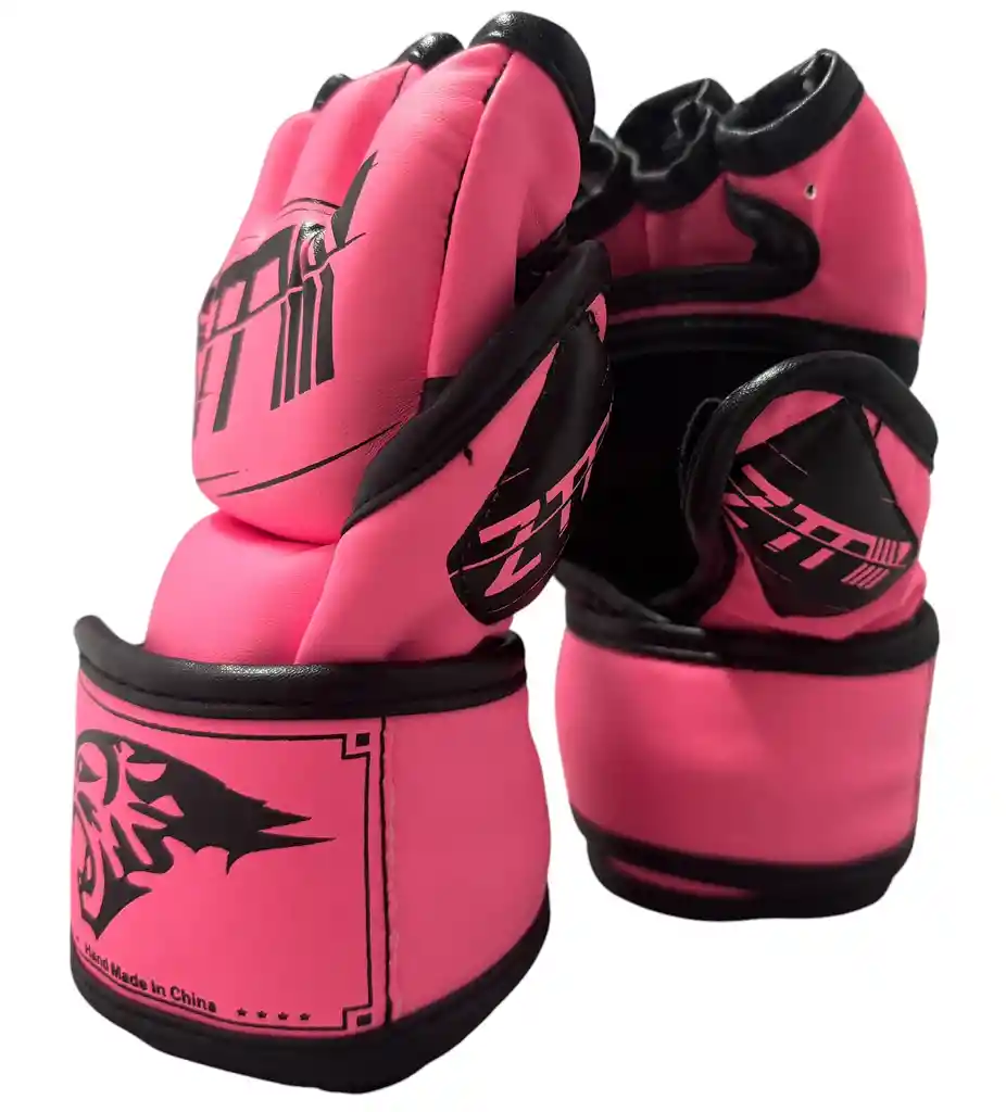 Guantes Mma Ztty Ufc Artes Marciales Muay Thai Box -8004181/ Rosado-negro