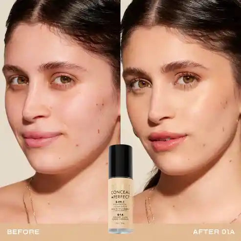 Base Milani Base Fluida Conceal + Perfect 2-in-1 Tono 01a