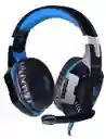 Audífonos Gamer Kotion G2000 Negro Y Azul Con Luz Led