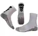 Medias Sock Roll Canilleras Antideslizante Fútbol - M003/ Blanco-negro