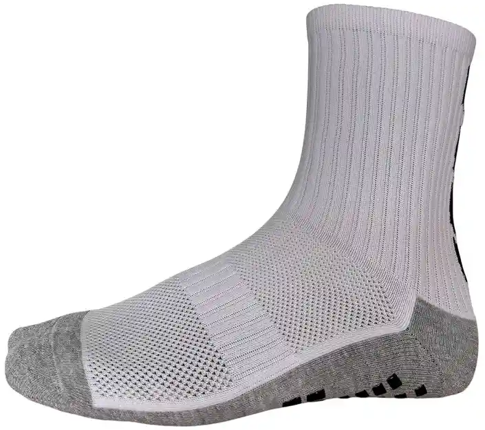 Medias Sock Roll Canilleras Antideslizante Fútbol - M003/ Blanco-negro
