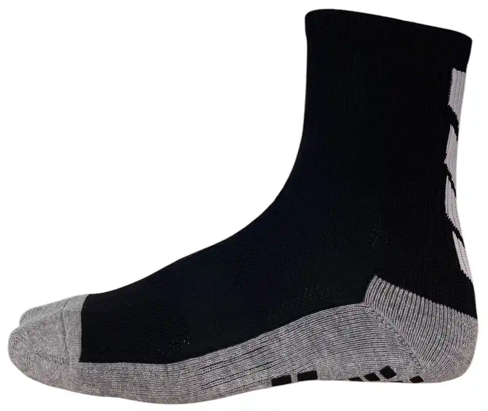 Medias Sock Roll Canilleras Antideslizante Fútbol - M003/ Negro- Blanco