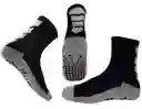 Medias Sock Roll Canilleras Antideslizante Fútbol - M003/ Negro- Blanco