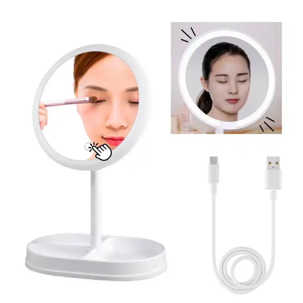 Espejo De Maquillaje Con Luz Led Tocador