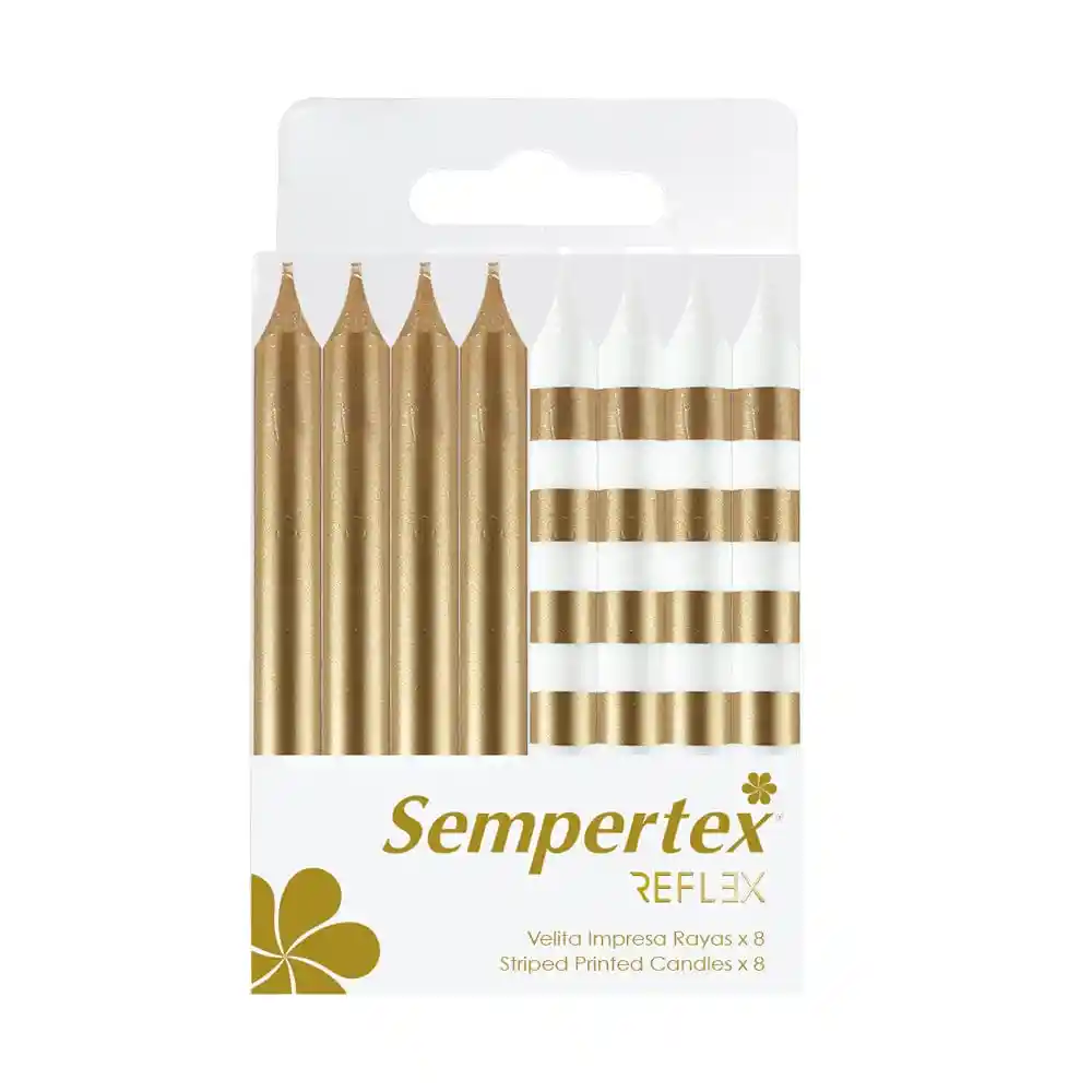 Vela Blanco Y Dorado