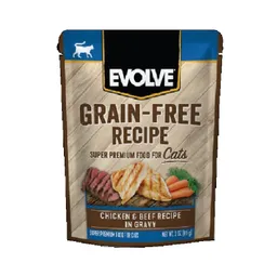 Evolve Pouch Gato Grain Free Pollo Y Res