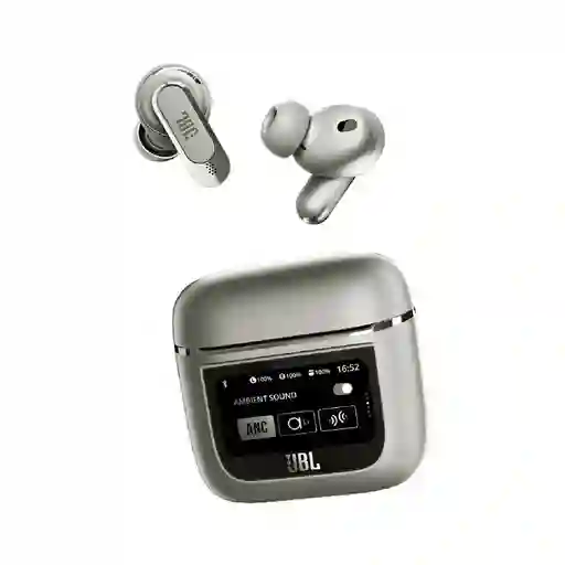 Audífonos Tour Pro 2 Jbl Harman Con Pantalla Táctil Cancelación De Ruido Replic Dorado