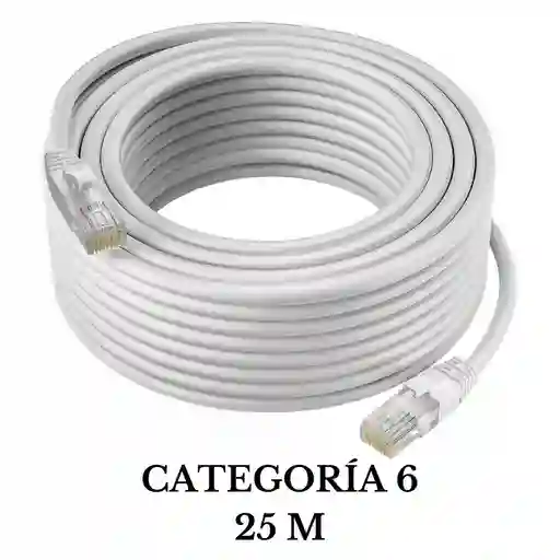 Cable Lan De Internet Cat6e Categoria 6 25 Metros Largo Cable Ethernet Utp 25mt