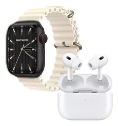 Reloj Smart Watch Beige V11 Classic Sport Suit 7 Pulsos Con Audífono Innovo Tech