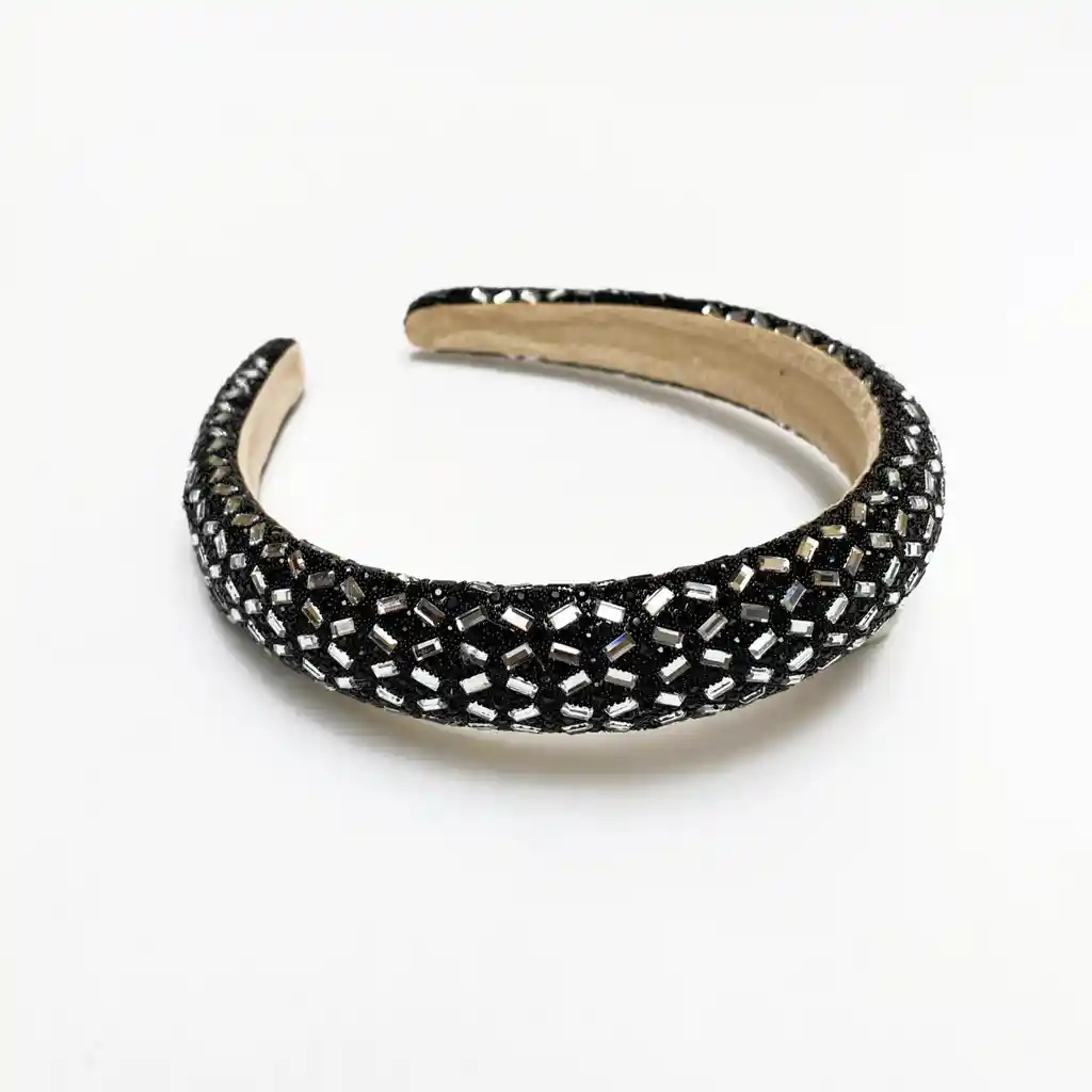 Balaca Estrella Delgada Plata Y Negro