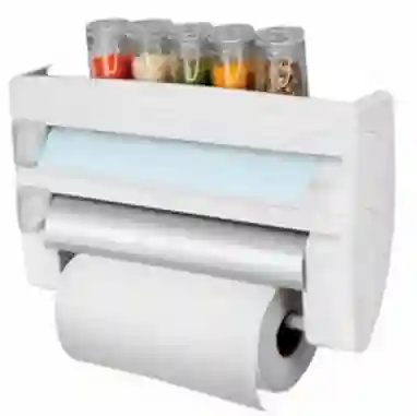 Dispensador Papel Cocina Cortador Soporte Organizador Pared