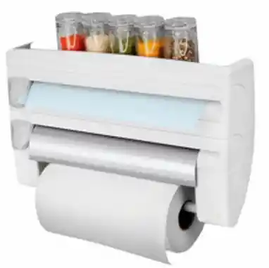 Dispensador Papel Cocina Cortador Soporte Organizador Pared