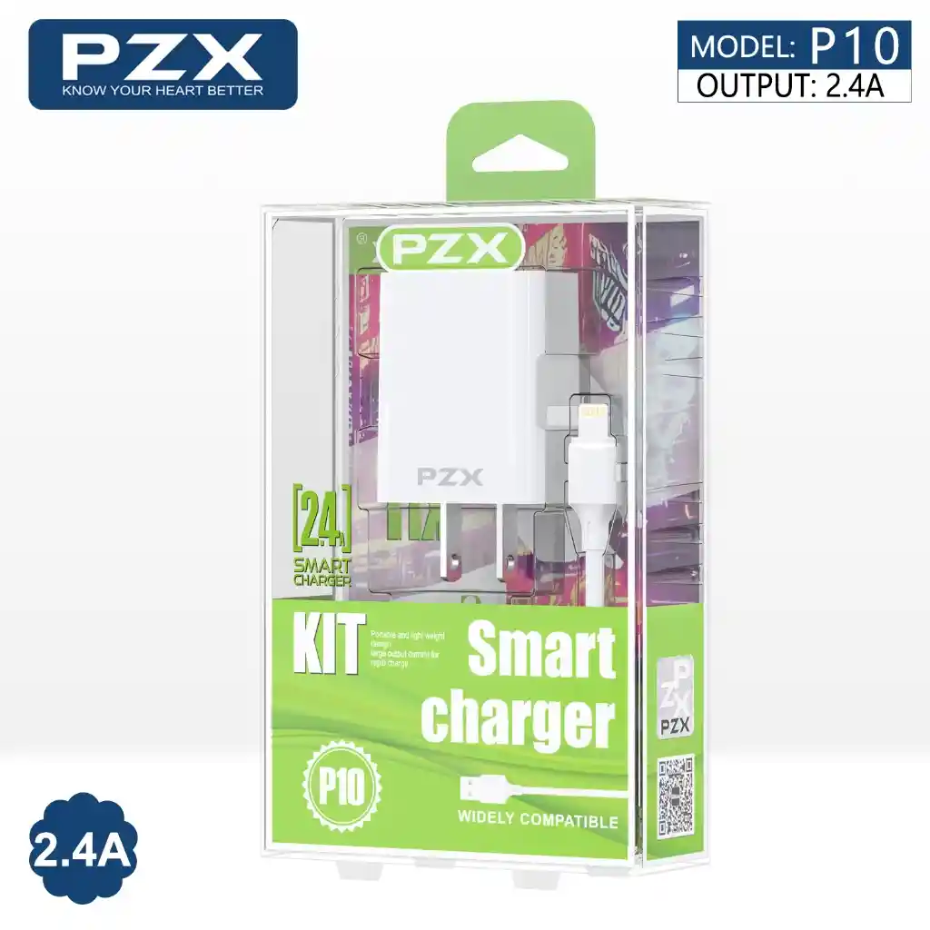 Cargador Tipo C Usb A Typec Pzx P10 Con Cable Usb A C