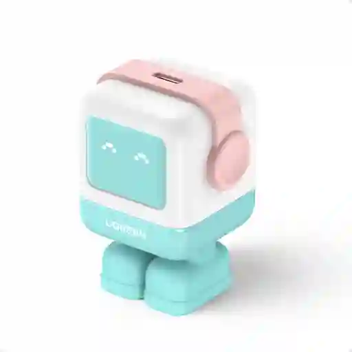 Cargador Usb-c 30w Nexode - Robot Cargador Con Pantalla Color Rosa Azul