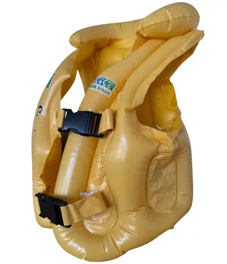 Chaleco Flotador Salvavidas Inflable Para Niños - C1505/ Amarillo