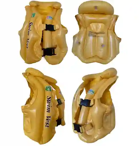 Chaleco Flotador Salvavidas Inflable Para Niños - C1505/ Amarillo
