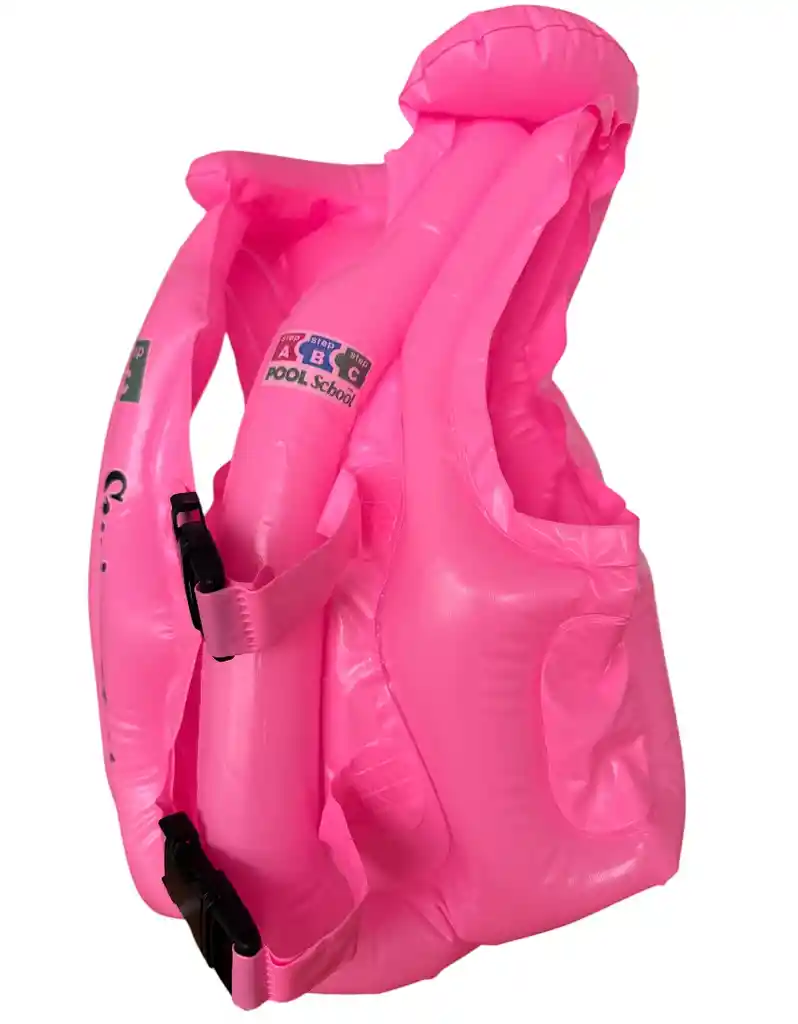 Chaleco Flotador Salvavidas Inflable Para Niños - C1505/rosado