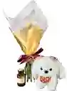 Combo De Ramo De Rosas Rojas, Peluche Perro Premium Y Vela De Soya