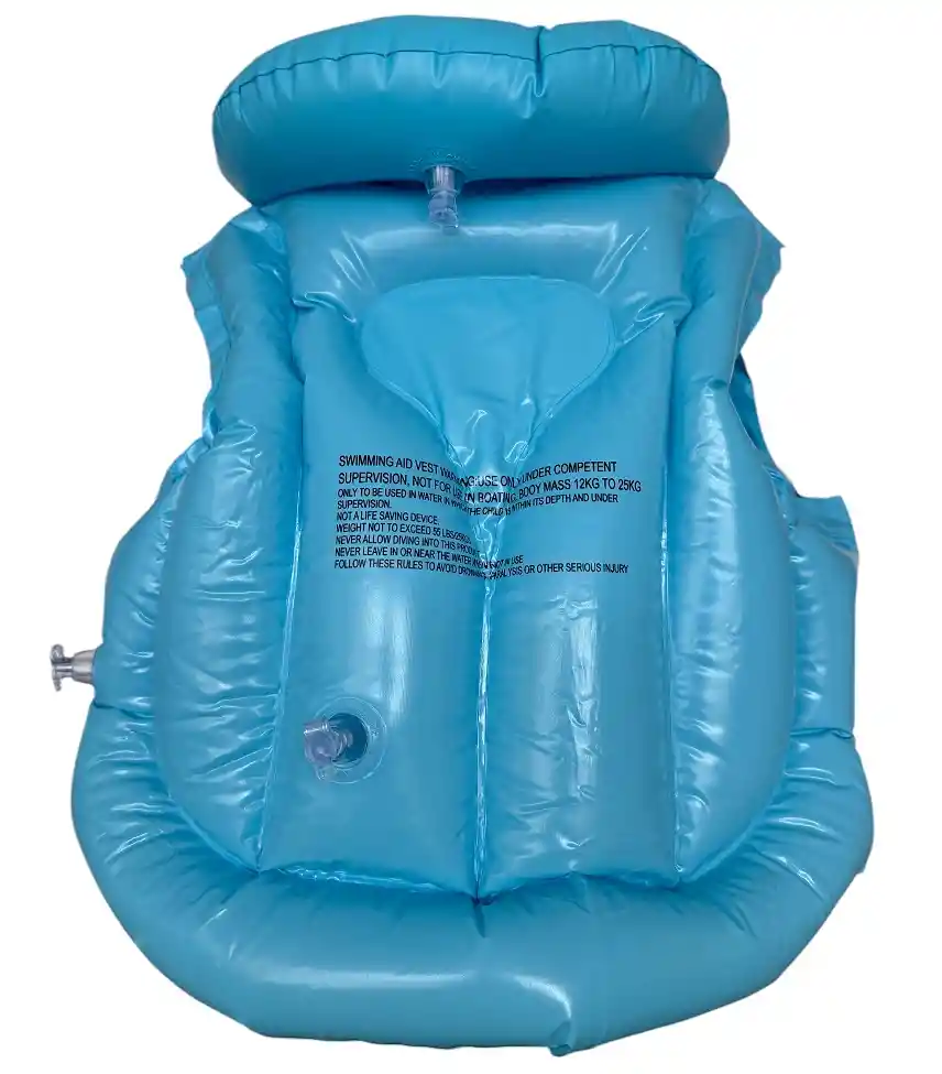 Chaleco Flotador Salvavidas Inflable Para Niños - C1505/ Azul