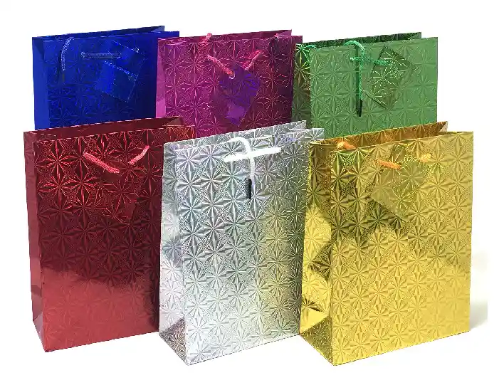 Bolsa De Regalo Holograma - 19.5 X 12.5 X 4.5