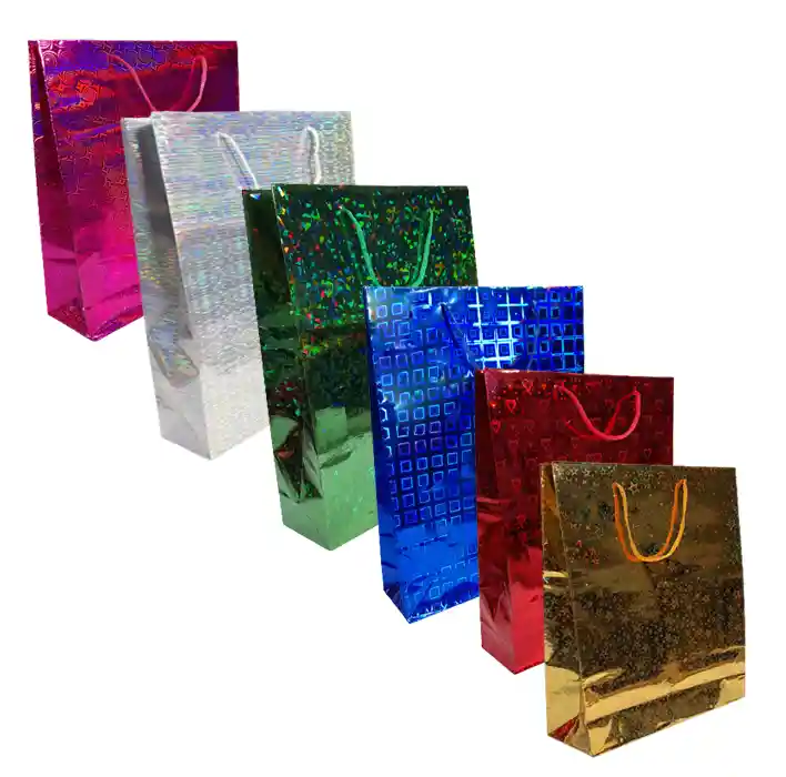 Bolsa De Regalo Holograma - 27 X 17 X 7.5