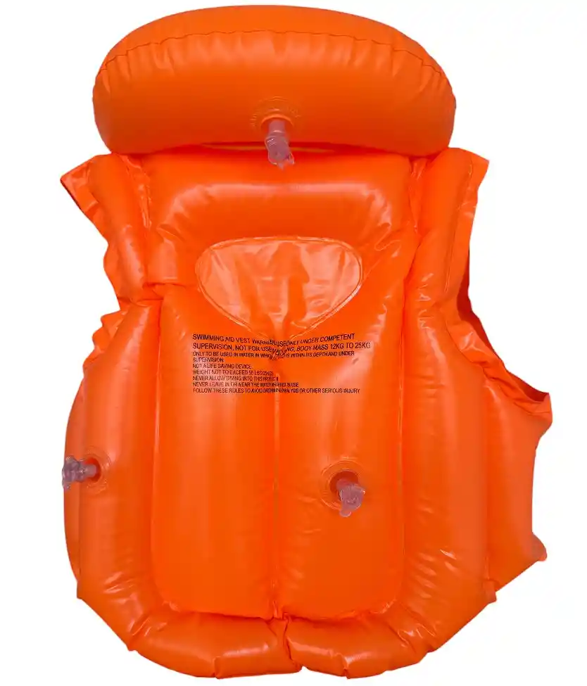 Chaleco Flotador Salvavidas Inflable Para Niños - C1505/naranja