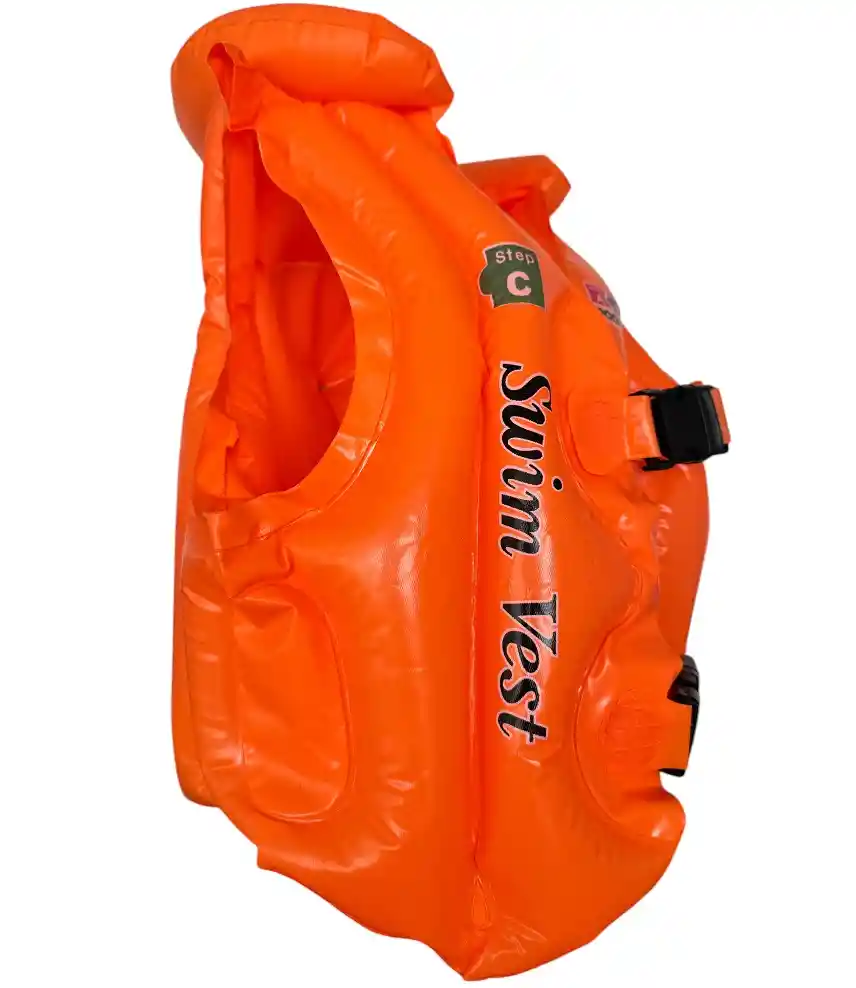 Chaleco Flotador Salvavidas Inflable Para Niños - C1505/naranja