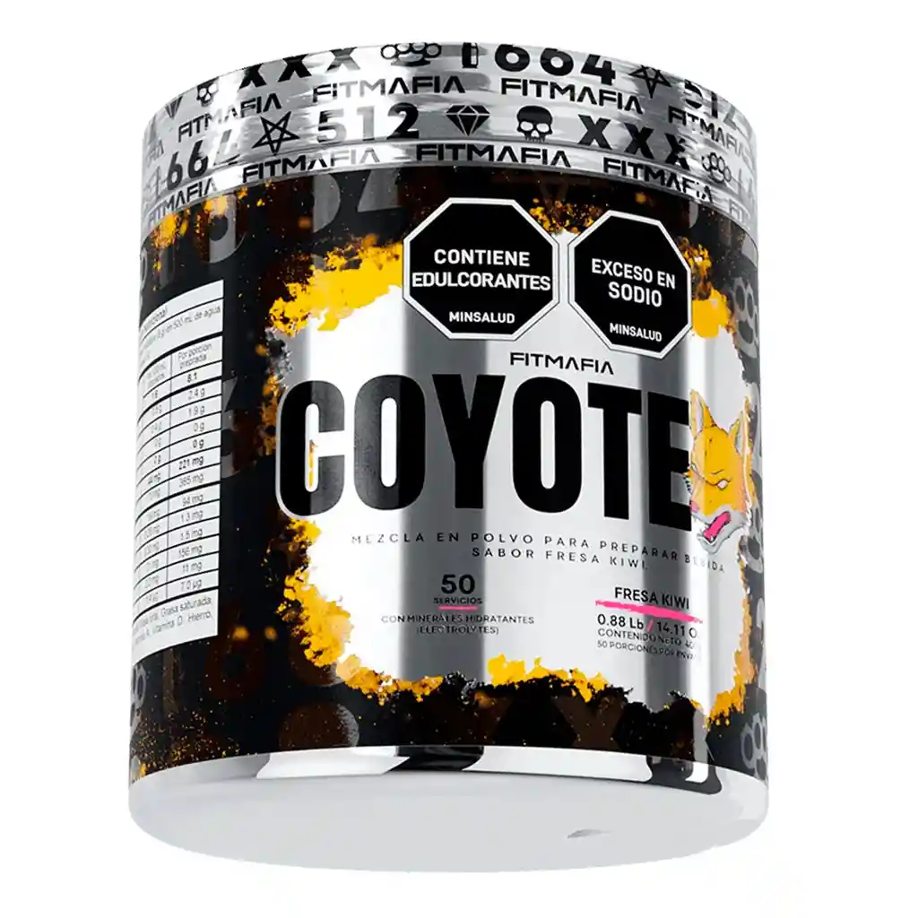 Coyote Bebida Hidratante 50 Servicios Fresa Kiwi Fitmafia