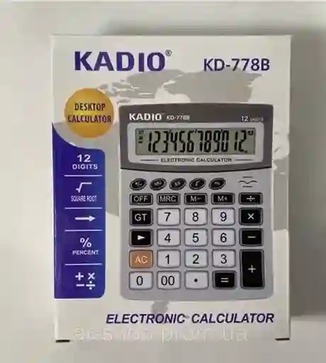 Calculadora De Escritorio Kadio Kd-778b De 12 Dígitos